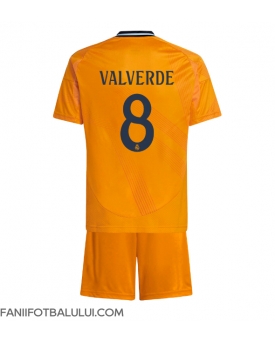 Real Madrid Federico Valverde #8 Echipament de Fotbal Replică 2024-25 Copii Deplasare (+ Șorturi)